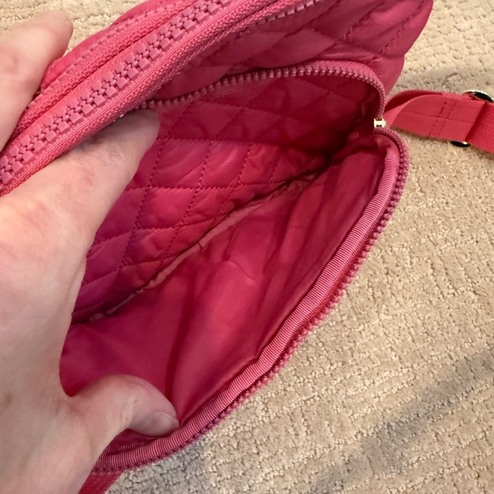 MZ Wallace Zinnia Pink Quilted Metro Scout Deluxe Crossbody Bag Gold Hardware - Picture 12 of 13